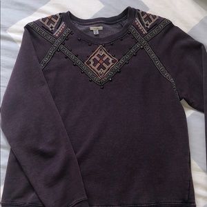 Detailed crew neck sweatshirt